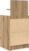 vidaXL - Nachtkastje - met - 2 - lades - 38x34x80 - cm - artisanaal - eikenkleurig
