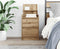 vidaXL - Nachtkastje - met - 2 - lades - 38x34x80 - cm - artisanaal - eikenkleurig