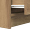 vidaXL - Nachtkastje - met - 2 - lades - 38x34x80 - cm - artisanaal - eikenkleurig