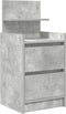 vidaXL - Nachtkastje - met - 2 - lades - 38x34x80 - cm - betongrijs