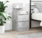 vidaXL - Nachtkastje - met - 2 - lades - 38x34x80 - cm - betongrijs