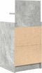 vidaXL - Nachtkastje - met - 2 - lades - 38x34x80 - cm - betongrijs