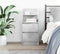 vidaXL - Nachtkastje - met - 2 - lades - 38x34x80 - cm - betongrijs