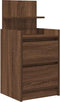 vidaXL - Nachtkastje - met - 2 - lades - 38x34x80 - cm - bruin - eikenkleur