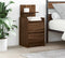 vidaXL - Nachtkastje - met - 2 - lades - 38x34x80 - cm - bruin - eikenkleur