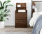 vidaXL - Nachtkastje - met - 2 - lades - 38x34x80 - cm - bruin - eikenkleur