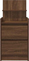 vidaXL - Nachtkastje - met - 2 - lades - 38x34x80 - cm - bruin - eikenkleur