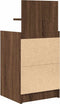 vidaXL - Nachtkastje - met - 2 - lades - 38x34x80 - cm - bruin - eikenkleur