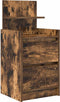 vidaXL - Nachtkastje - met - 2 - lades - 38x34x80 - cm - gerookt - eikenkleurig