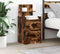 vidaXL - Nachtkastje - met - 2 - lades - 38x34x80 - cm - gerookt - eikenkleurig
