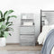 vidaXL - Nachtkastje - met - 2 - lades - 38x34x80 - cm - grijs - sonoma - eikenkleurig