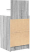 vidaXL - Nachtkastje - met - 2 - lades - 38x34x80 - cm - grijs - sonoma - eikenkleurig