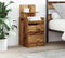 vidaXL - Nachtkastje - met - 2 - lades - 38x34x80 - cm - oud - houtkleurig