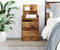 vidaXL - Nachtkastje - met - 2 - lades - 38x34x80 - cm - oud - houtkleurig