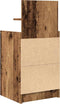 vidaXL - Nachtkastje - met - 2 - lades - 38x34x80 - cm - oud - houtkleurig