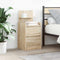 vidaXL - Nachtkastje - met - 2 - lades - 38x34x80 - cm - sonoma - eikenkleurig