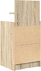 vidaXL - Nachtkastje - met - 2 - lades - 38x34x80 - cm - sonoma - eikenkleurig