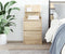 vidaXL - Nachtkastje - met - 2 - lades - 38x34x80 - cm - sonoma - eikenkleurig