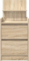 vidaXL - Nachtkastje - met - 2 - lades - 38x34x80 - cm - sonoma - eikenkleurig