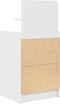 vidaXL - Nachtkastje - met - 2 - lades - 38x34x80 - cm - wit