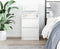 vidaXL - Nachtkastje - met - 2 - lades - 38x34x80 - cm - wit