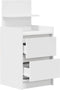 vidaXL - Nachtkastje - met - 2 - lades - 38x34x80 - cm - wit
