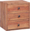 vidaXL - Nachtkastje - met - 3 - lades - 35x25x35 - cm - massief - mahoniehout