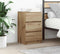 vidaXL - Nachtkastje - met - 3 - lades - 39x35x65 - cm - artisan - eikenkleurig