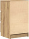 vidaXL - Nachtkastje - met - 3 - lades - 39x35x65 - cm - artisan - eikenkleurig