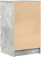 vidaXL - Nachtkastje - met - 3 - lades - 39x35x65 - cm - betongrijs
