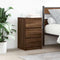 vidaXL - Nachtkastje - met - 3 - lades - 39x35x65 - cm - bruin - eikenkleurig
