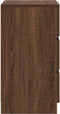 vidaXL - Nachtkastje - met - 3 - lades - 39x35x65 - cm - bruin - eikenkleurig