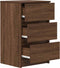 vidaXL - Nachtkastje - met - 3 - lades - 39x35x65 - cm - bruin - eikenkleurig