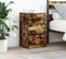 vidaXL - Nachtkastje - met - 3 - lades - 39x35x65 - cm - gerookt - eikenkleurig