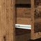 vidaXL - Nachtkastje - met - 3 - lades - 39x35x65 - cm - oud - hout