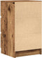 vidaXL - Nachtkastje - met - 3 - lades - 39x35x65 - cm - oud - hout