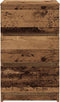 vidaXL - Nachtkastje - met - 3 - lades - 39x35x65 - cm - oud - hout