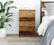 vidaXL - Nachtkastje - met - 3 - lades - 39x35x65 - cm - oud - hout