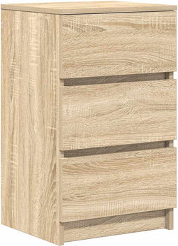 vidaXL - Nachtkastje - met - 3 - lades - 39x35x65 - cm - sonoma - eikenkleurig