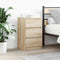 vidaXL - Nachtkastje - met - 3 - lades - 39x35x65 - cm - sonoma - eikenkleurig