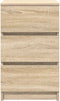 vidaXL - Nachtkastje - met - 3 - lades - 39x35x65 - cm - sonoma - eikenkleurig