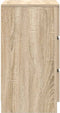 vidaXL - Nachtkastje - met - 3 - lades - 39x35x65 - cm - sonoma - eikenkleurig