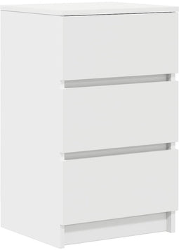vidaXL - Nachtkastje - met - 3 - lades - 39x35x65 - cm - wit