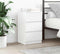 vidaXL - Nachtkastje - met - 3 - lades - 39x35x65 - cm - wit
