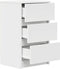 vidaXL - Nachtkastje - met - 3 - lades - 39x35x65 - cm - wit