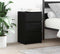 vidaXL - Nachtkastje - met - 3 - lades - 39x35x65 - cm - zwart