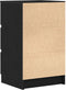 vidaXL - Nachtkastje - met - 3 - lades - 39x35x65 - cm - zwart