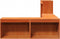 vidaXL - Nachtkastje - met - bureau - 222x107x75 - cm - grenenhout - wasbruin