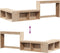 vidaXL - Nachtkastje - met - bureau - 222x107x75 - cm - massief - grenenhout