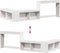 vidaXL - Nachtkastje - met - bureau - 222x107x75 - cm - massief - grenenhout - wit